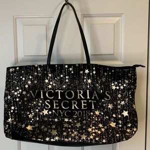 VS Angels NYC 2018 Gold Stars Victoria’s Secret Tote Bag
